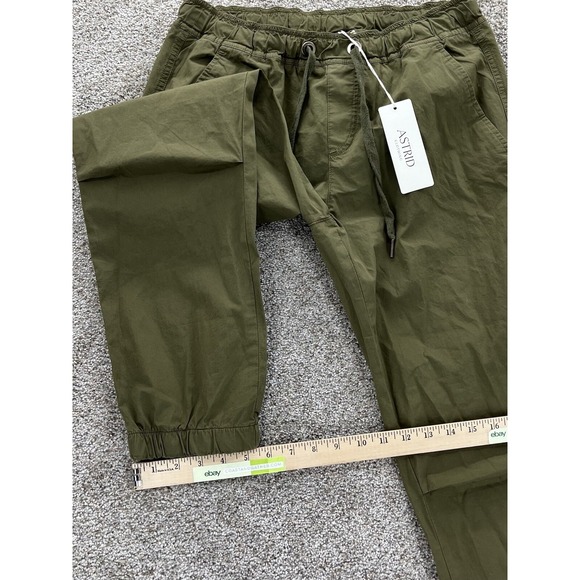 Astrid Jogger Pant Womens L Green Beachcomber Crop Quiet Luxury Resort Italy NWT - Picture 12 of 12